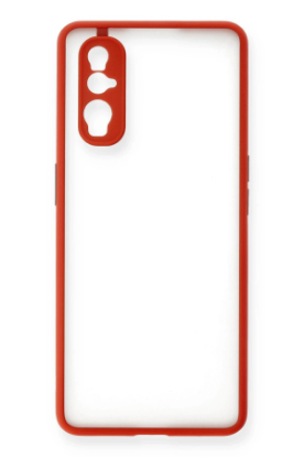 Newface Oppo Find X2 Kılıf Montreal Silikon Kapak - Kırmızı resmi