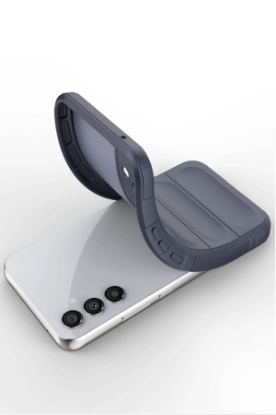 Newface Samsung A56 Kılıf Optimum Silikon - Lacivert resmi