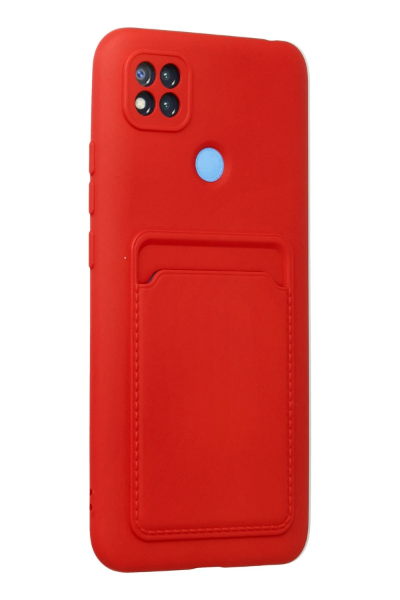 Newface Xiaomi Redmi 9C Kılıf Kelvin Kartvizitli Silikon - Kırmızı resmi