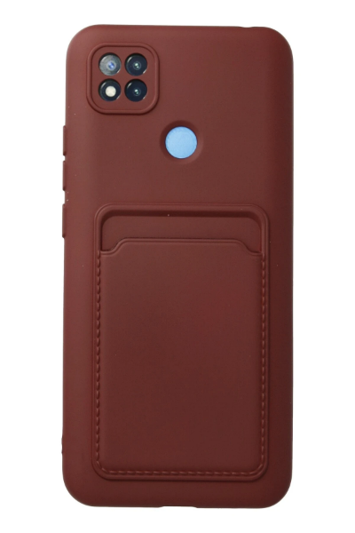 Newface Xiaomi Redmi 9C Kılıf Kelvin Kartvizitli Silikon - Bordo resmi