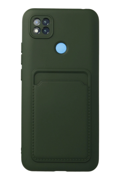 Newface Xiaomi Redmi 9C Kılıf Kelvin Kartvizitli Silikon - Koyu Yeşil resmi