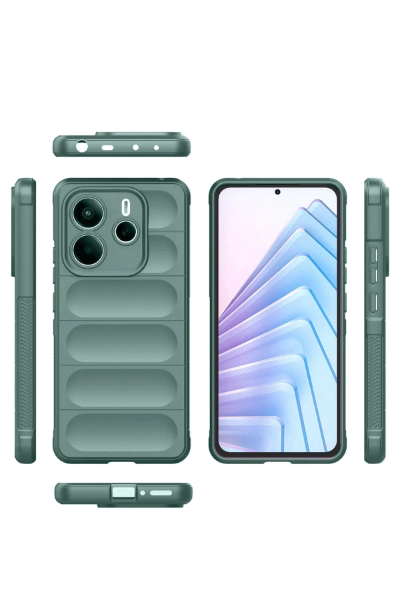 Newface Xiaomi Redmi Note 14 4G Kılıf Optimum Silikon - Koyu Yeşil resmi