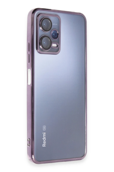 Newface Xiaomi Redmi Note 12 5G Kılıf Razer Lensli Silikon - Mor resmi