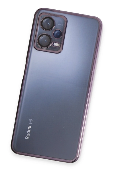 Newface Xiaomi Redmi Note 12 5G Kılıf Razer Lensli Silikon - Mor resmi