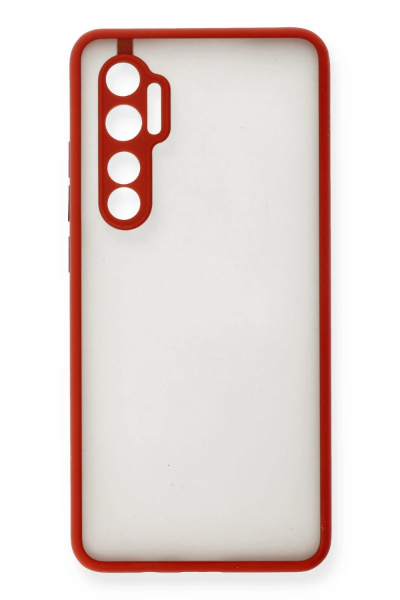 Newface Xiaomi Mi Note 10 Lite Kılıf Montreal Silikon Kapak - Kırmızı resmi
