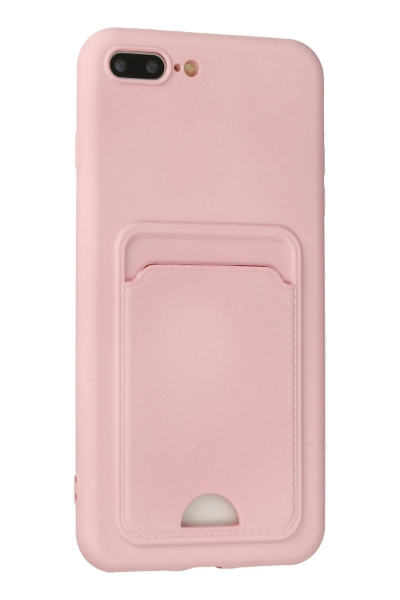 Newface iPhone 7 Plus Kılıf Kelvin Kartvizitli Silikon - Pembe resmi