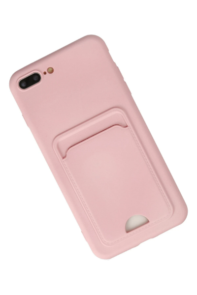 Newface iPhone 7 Plus Kılıf Kelvin Kartvizitli Silikon - Pembe resmi