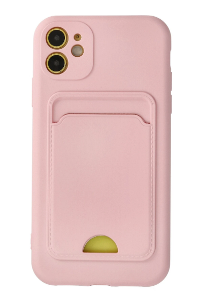 Newface iPhone 11 Kılıf Kelvin Kartvizitli Silikon - Pembe resmi