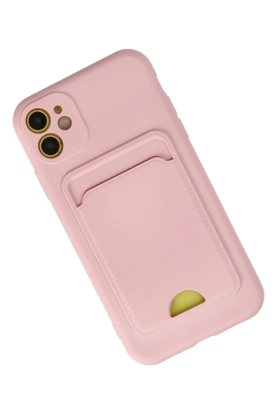 Newface iPhone 11 Kılıf Kelvin Kartvizitli Silikon - Pembe resmi