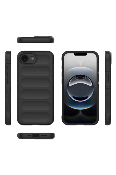 Newface iPhone 16E Kılıf Optimum Silikon - Siyah resmi