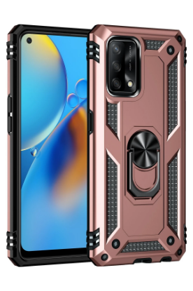 Newface Oppo A74 4G Kılıf Sofya Yüzüklü Silikon Kapak - Rose resmi