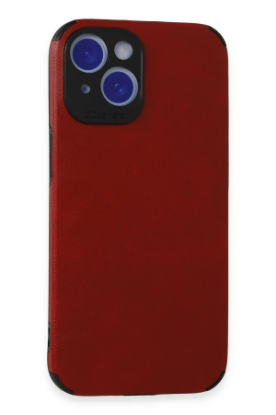 Newface iPhone 15 Kılıf Loop Deri Silikon - Kırmızı resmi