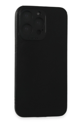 Newface iPhone 15 Pro Max Kılıf Loop Deri Silikon - Siyah resmi