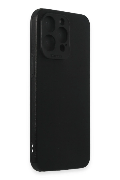 Newface iPhone 15 Pro Max Kılıf Loop Deri Silikon - Siyah resmi