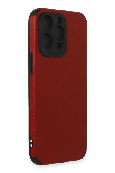 Newface iPhone 15 Pro Max Kılıf Loop Deri Silikon - Kırmızı resmi