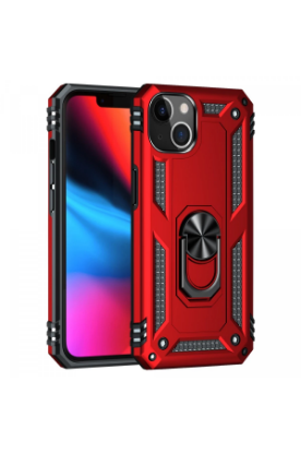 Newface iPhone 13 Kılıf Sofya Yüzüklü Silikon Kapak - Kırmızı resmi