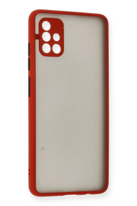 Newface Samsung Galaxy A51 Kılıf Montreal Silikon Kapak - Kırmızı resmi