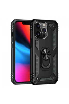 Newface iPhone 13 Pro Kılıf Sofya Yüzüklü Silikon Kapak - Siyah resmi