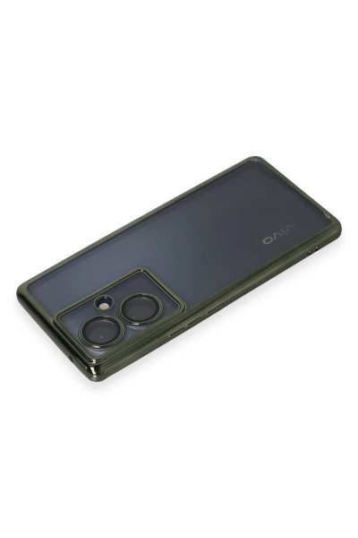 Newface Vivo V29 Lite Kılıf Razer Lensli Silikon - Yeşil resmi