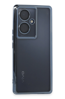 Newface Vivo V29 Lite Kılıf Razer Lensli Silikon - Açık Mavi resmi