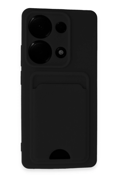 Newface Xiaomi Redmi Note 13 Pro 4G Kılıf Kelvin Kartvizitli Silikon - Siyah resmi
