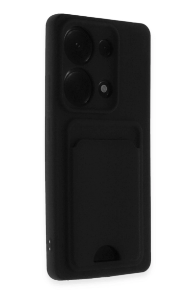 Newface Xiaomi Redmi Note 13 Pro 4G Kılıf Kelvin Kartvizitli Silikon - Siyah resmi