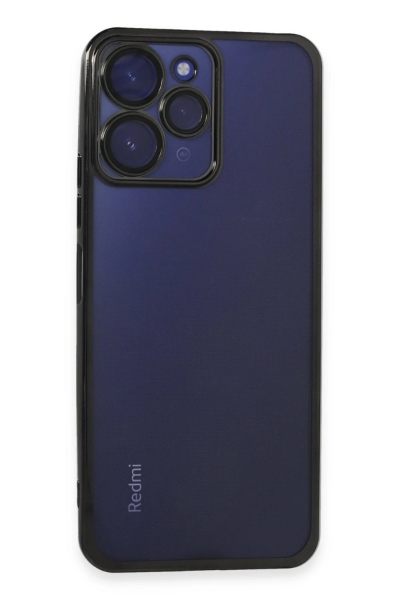 Newface Xiaomi Redmi 12 Kılıf Razer Lensli Silikon - Siyah resmi