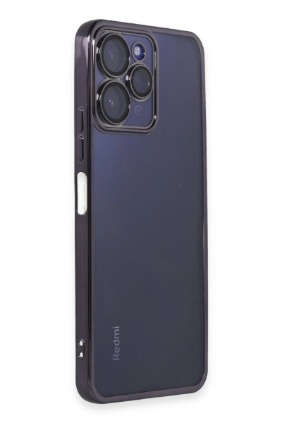 Newface Xiaomi Redmi 12 Kılıf Razer Lensli Silikon - Mor resmi