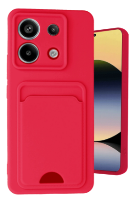 Newface Xiaomi Redmi Note 13 Pro 5G Kılıf Kelvin Kartvizitli Silikon - Kırmızı resmi
