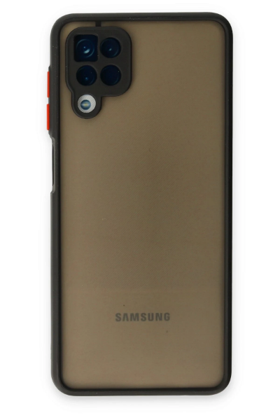 Newface Samsung Galaxy A12 Kılıf Montreal Silikon Kapak - Siyah resmi