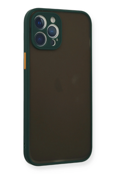 Newface iPhone 12 Pro Kılıf Montreal Silikon Kapak - Yeşil resmi