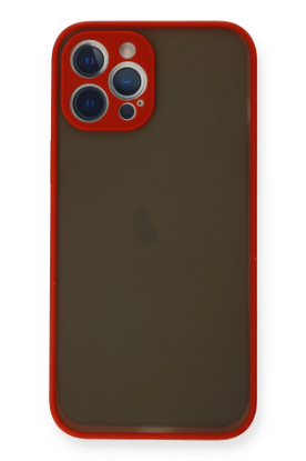 Newface iPhone 12 Pro Kılıf Montreal Silikon Kapak - Kırmızı resmi