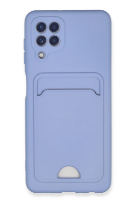 Newface Samsung Galaxy A22 Kılıf Kelvin Kartvizitli Silikon - Lila resmi