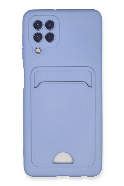Newface Samsung Galaxy A22 Kılıf Kelvin Kartvizitli Silikon - Lila resmi