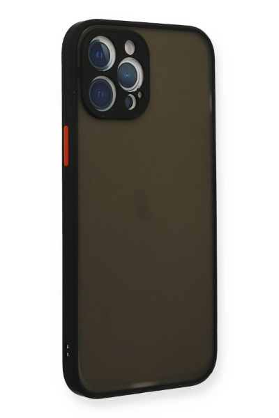 Newface iPhone 12 Pro Max Kılıf Montreal Silikon Kapak - Siyah resmi