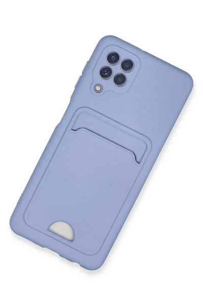 Newface Samsung Galaxy A22 Kılıf Kelvin Kartvizitli Silikon - Lila resmi