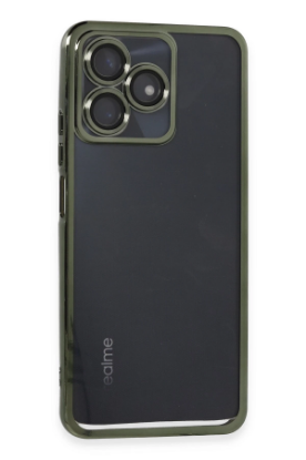 Newface Realme C53 Kılıf Razer Lensli Silikon - Yeşil resmi