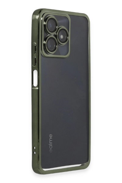 Newface Realme C53 Kılıf Razer Lensli Silikon - Yeşil resmi