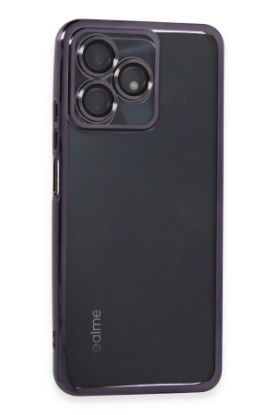 Newface Realme C53 Kılıf Razer Lensli Silikon - Mor resmi