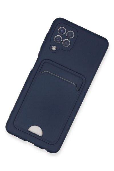 Newface Samsung Galaxy A22 Kılıf Kelvin Kartvizitli Silikon - Lacivert resmi