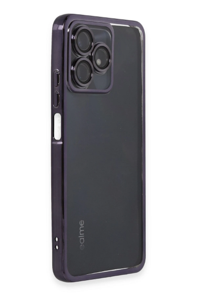 Newface Realme C53 Kılıf Razer Lensli Silikon - Mor resmi