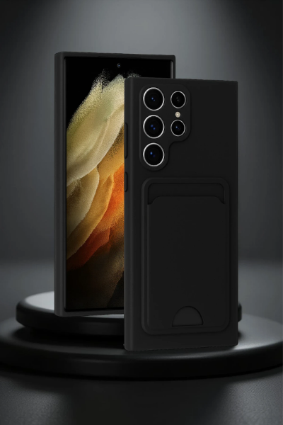 Newface Samsung Galaxy S24 Ultra Kılıf Kelvin Kartvizitli Silikon - Mavi resmi