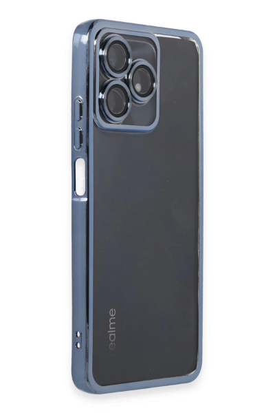 Newface Realme C53 Kılıf Razer Lensli Silikon - Açık Mavi resmi
