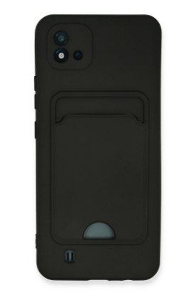Newface Realme C11 2021 Kılıf Kelvin Kartvizitli Silikon - Siyah resmi