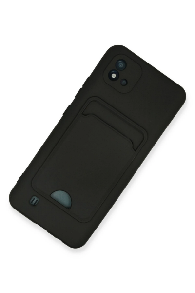 Newface Realme C11 2021 Kılıf Kelvin Kartvizitli Silikon - Siyah resmi