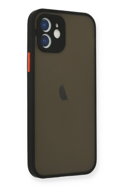 Newface iPhone 12 Mini Kılıf Montreal Silikon Kapak - Siyah resmi