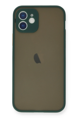 Newface iPhone 12 Mini Kılıf Montreal Silikon Kapak - Yeşil resmi