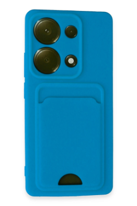 Newface Xiaomi Redmi Note 13 Pro 4G Kılıf Kelvin Kartvizitli Silikon - Mavi resmi
