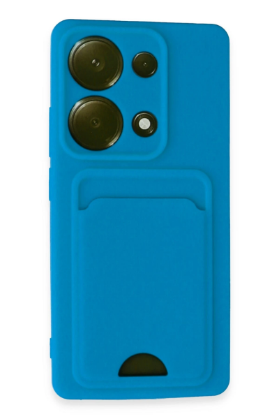 Newface Xiaomi Redmi Note 13 Pro 4G Kılıf Kelvin Kartvizitli Silikon - Mavi resmi