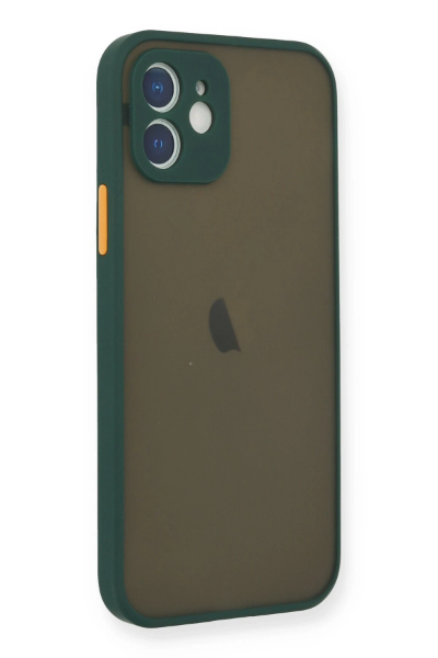 Newface iPhone 12 Mini Kılıf Montreal Silikon Kapak - Yeşil resmi